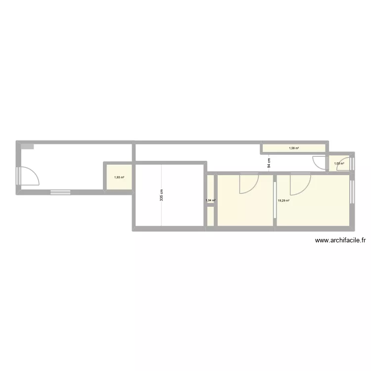 RDC 2e. Plan de 5 et 25 m² RDC 2e. Plan de 5 et 25 m²