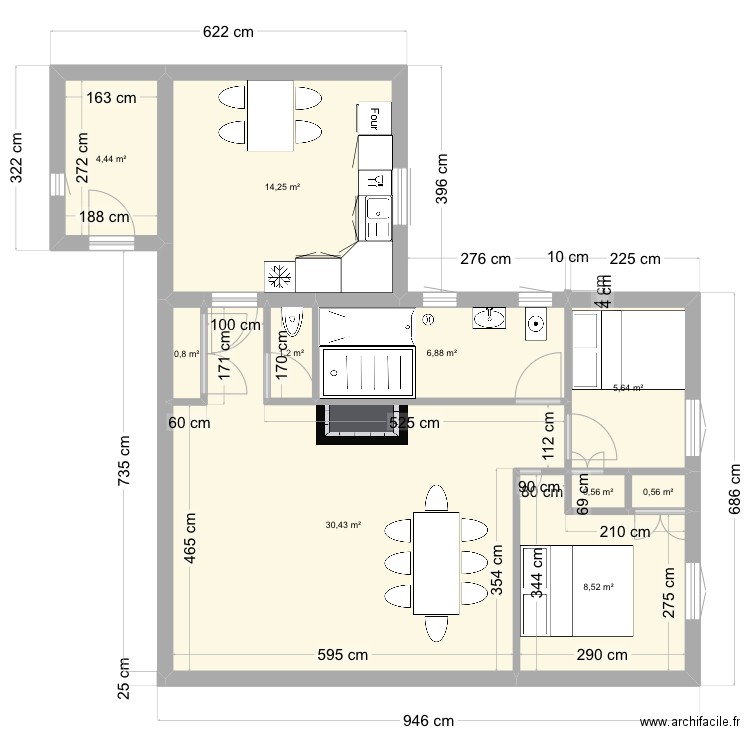 Ascou actuel. Plan de 0 pièce et 0 m2