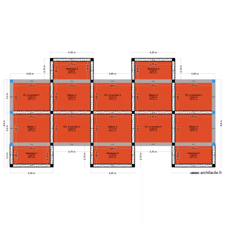 PROJET_KPALONGO_5T2_OPTION_A_FONDATIONS. Plan de 