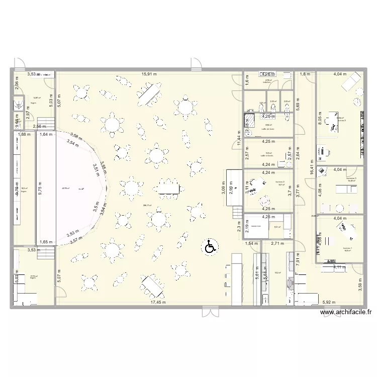 projet salle pmr. Plan de 
