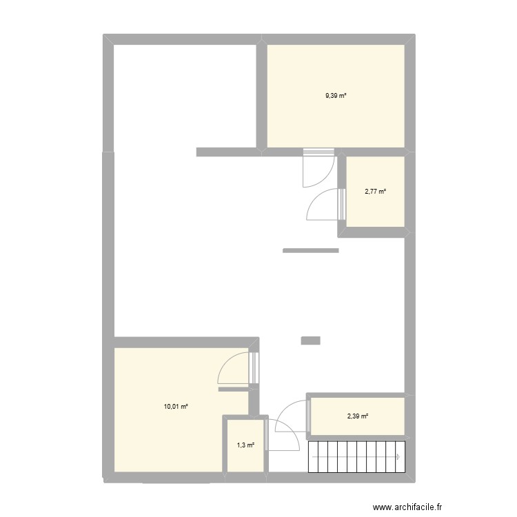 Maison. Plan de 5 pièces et 26 m2