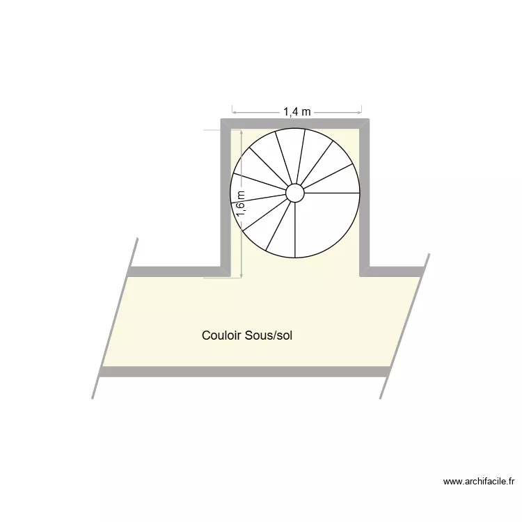 SUDREAU Existant. Plan de 