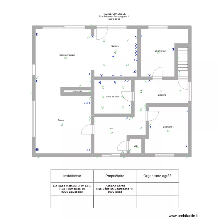 rez piccione. Plan de 