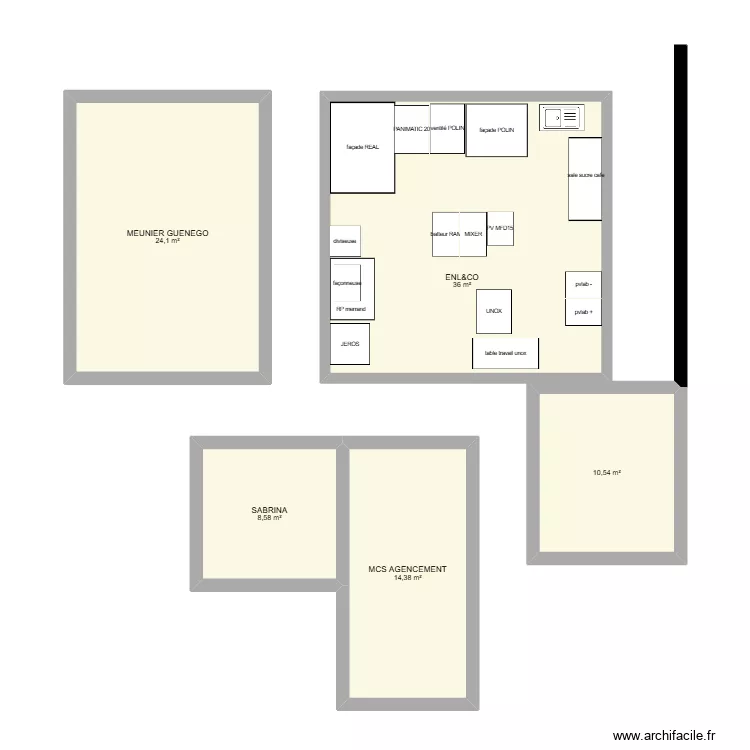 plan salon v1. Plan de 