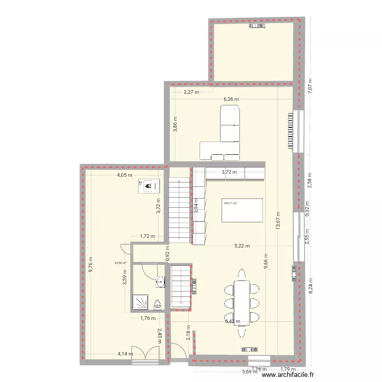 Plan nouveau. Plan de 2 pièces et 138 m² Plan nouveau. Plan de 2 pièces et 138 m²