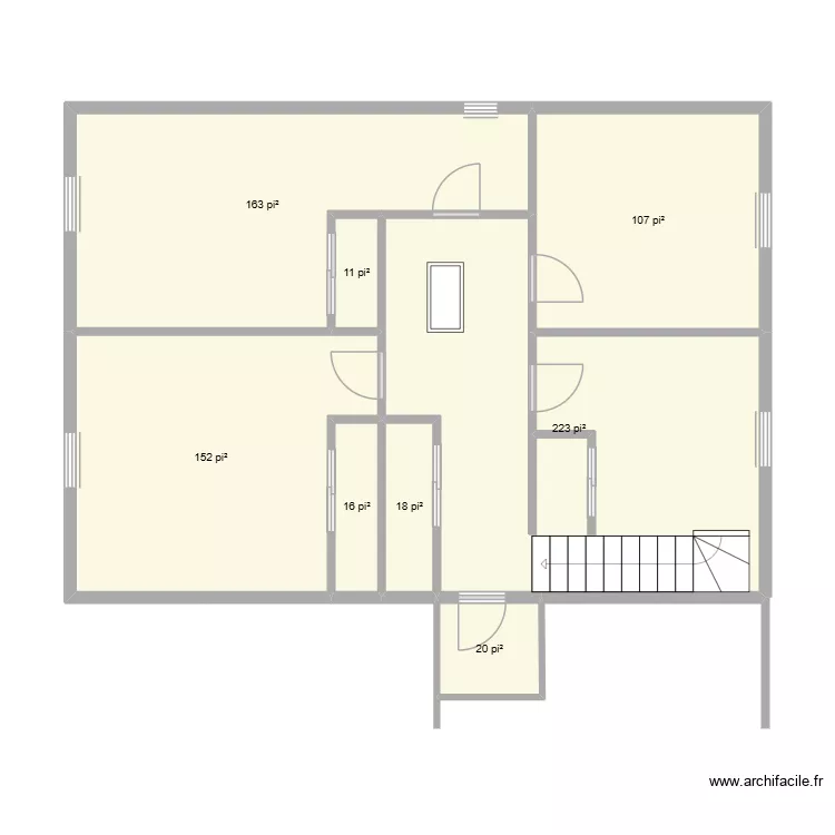 2ieme avant. Plan de 8  et 66 m²