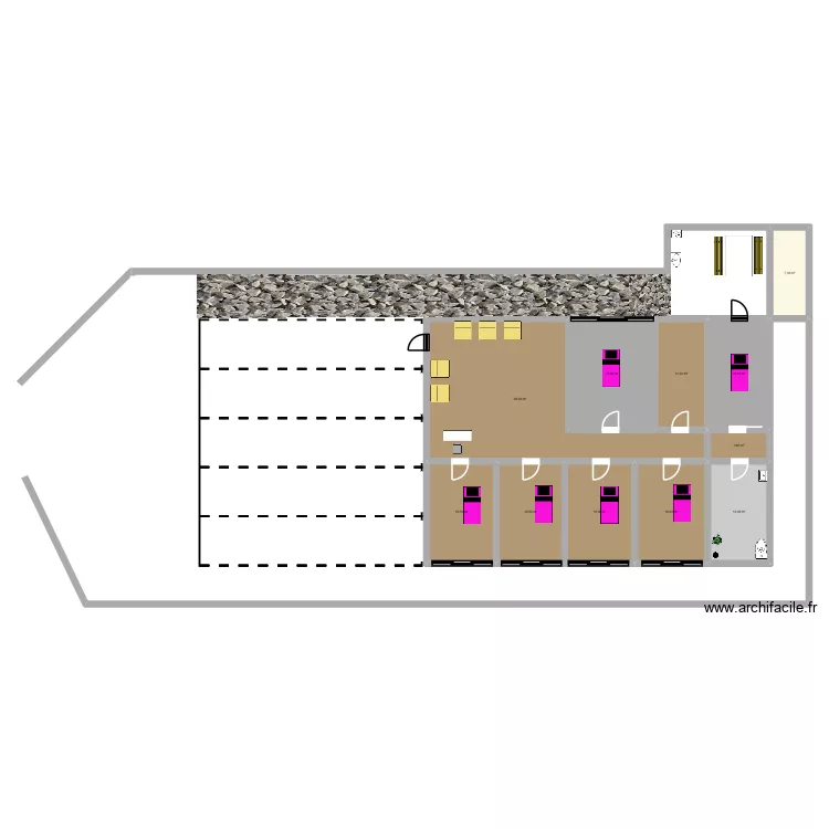 Institut. Plan de 11  et 196 m²