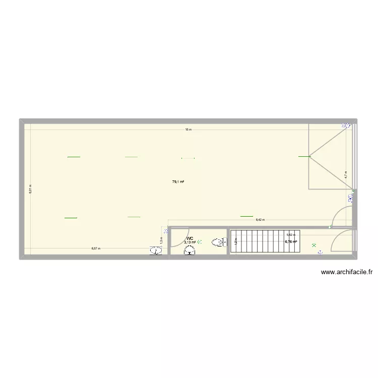 SCI YANKALILLA RdC. Plan de 3 et 89 m² SCI YANKALILLA RdC. Plan de 3 et 89 m²