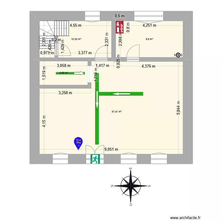 Sécu chalabre. Plan de 4 et 72 m² Sécu chalabre. Plan de 4 et 72 m²