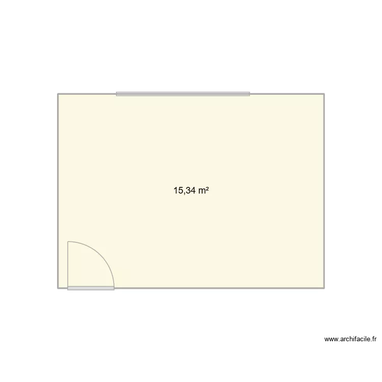 chambre. Plan de 1  et 15 m²