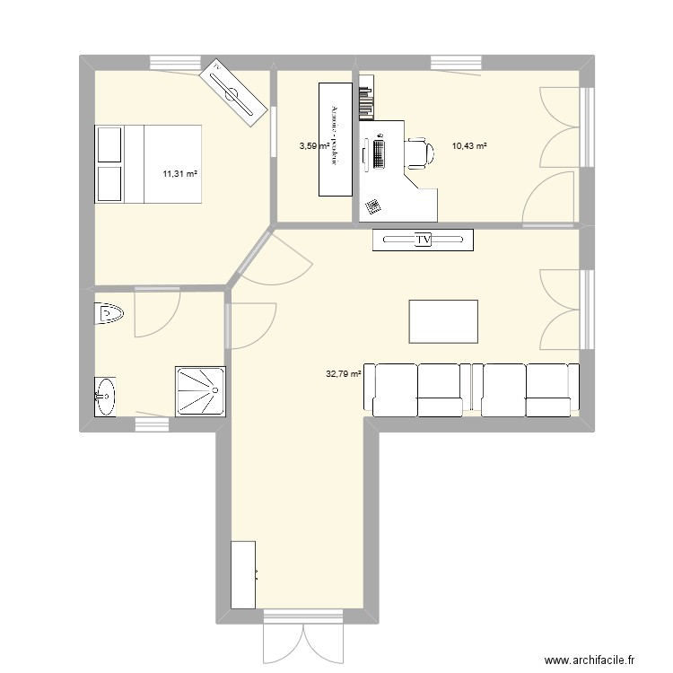 st yan. Plan de 0 pièce et 0 m2