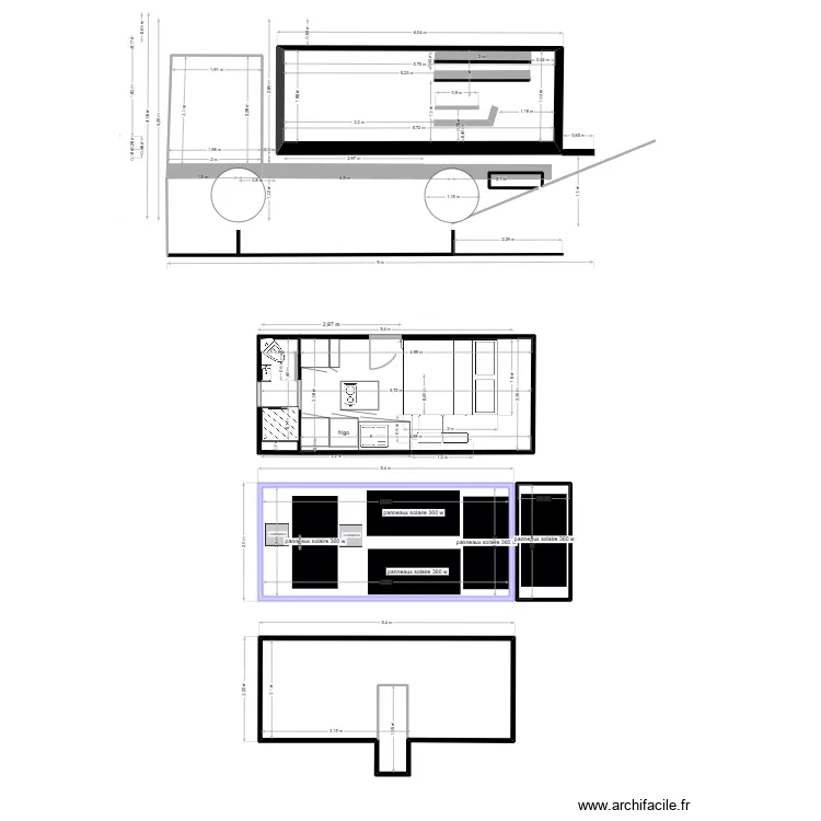 centenaire lit relevable. Plan de 