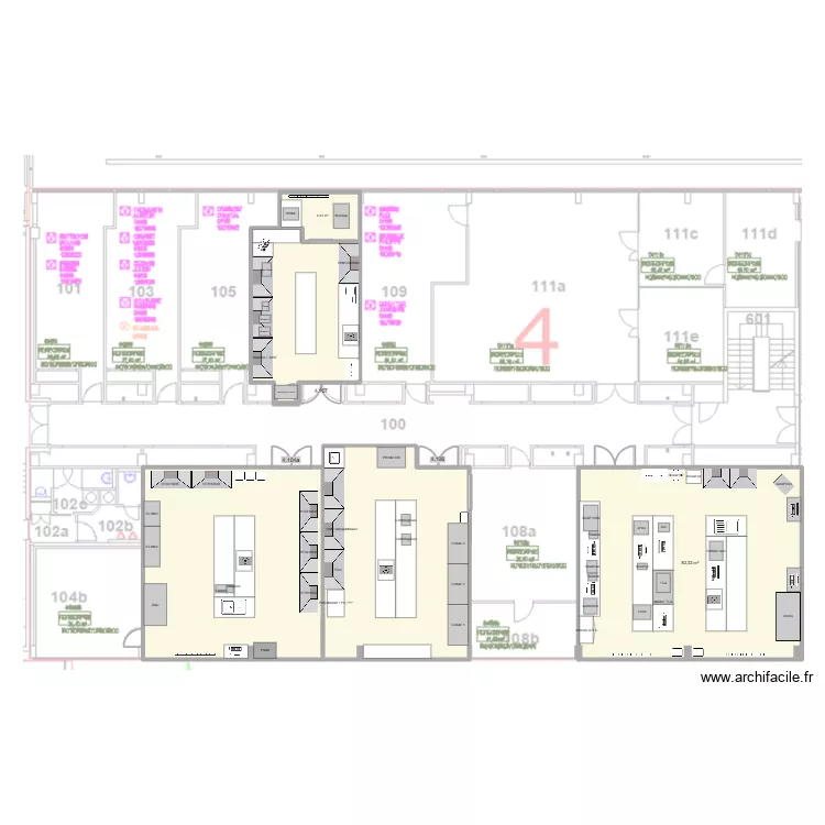 labo SCC - Version 2026. Plan de 5  et 244 m²
