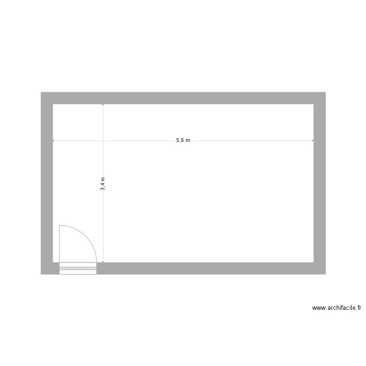 stockage 2 beauchamp. Plan de 1 pièce et 19 m2