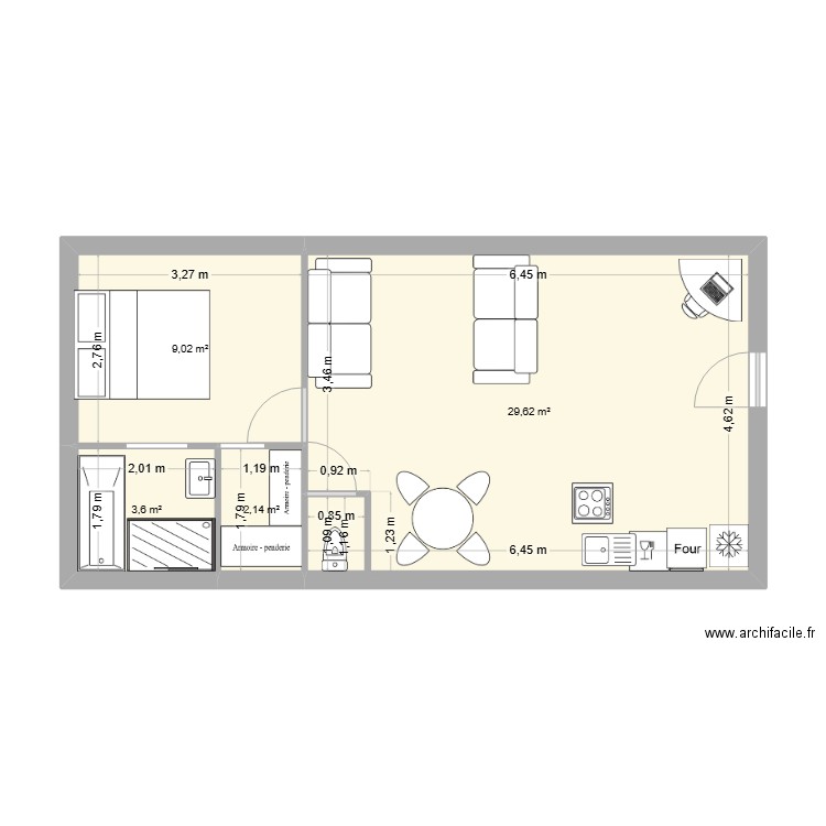 EYGLIERS revu cbg. Plan de 9 pièces et 88 m2