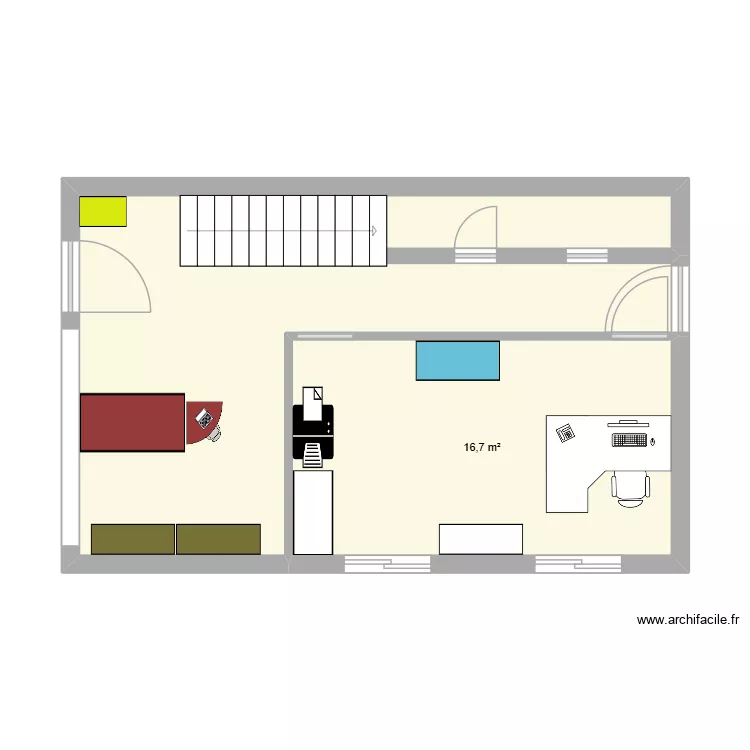 Plan local Bihorel 2. Plan de 2 pièces et 41 m²