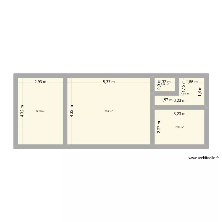 appart. Plan de 5 Pièces et 48 m² appart. Plan de 5 Pièces et 48 m²