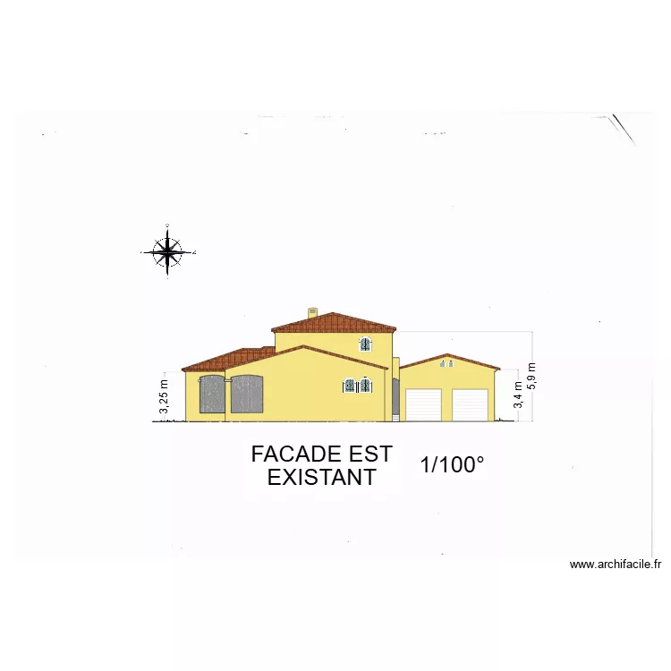 Gorguette est existant. Plan de 