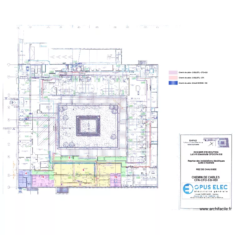 EHPAD RdC CDC. Plan de 5  et 433 m²