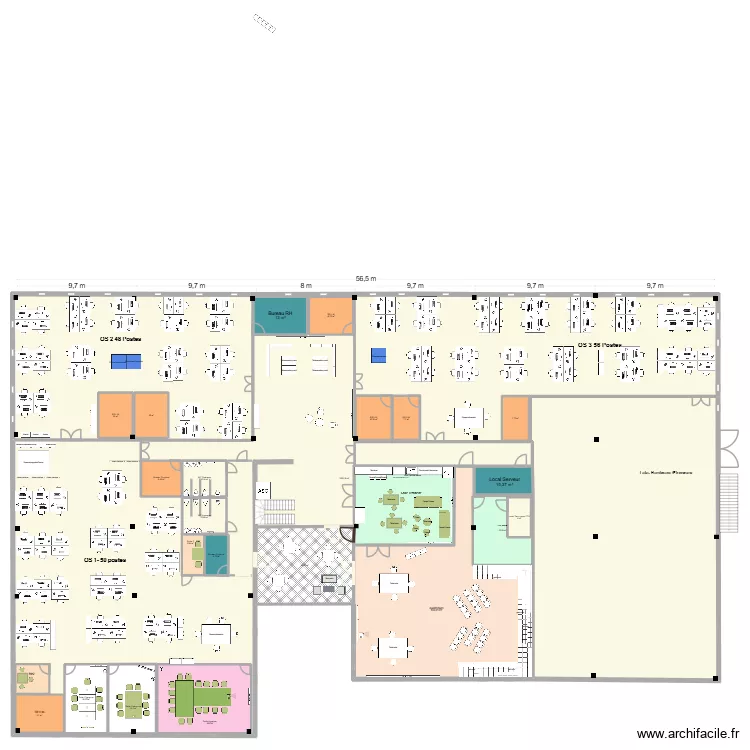 01/26 Plan R+1. Plan de 24  et 2012 m²