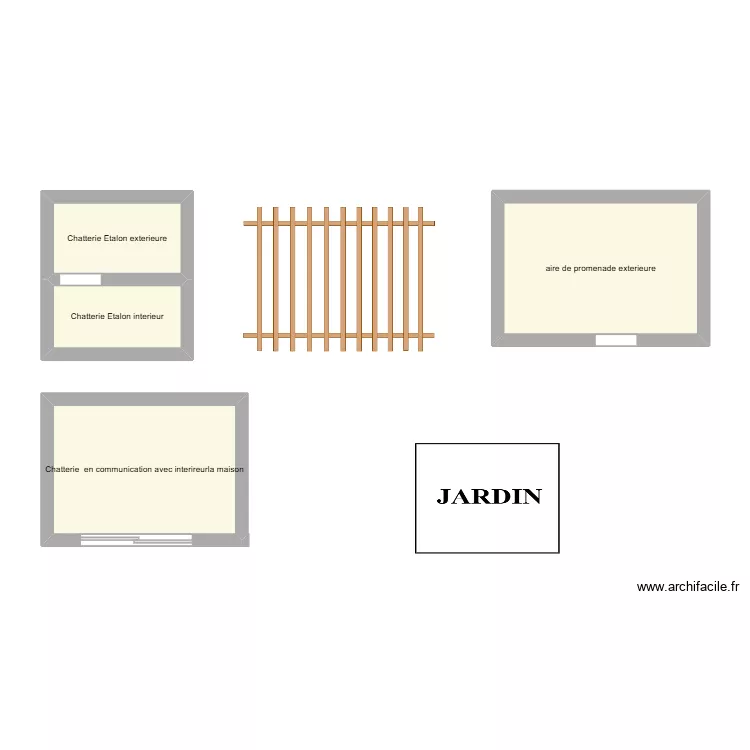 Jardin. Plan de 4  et 31 m²