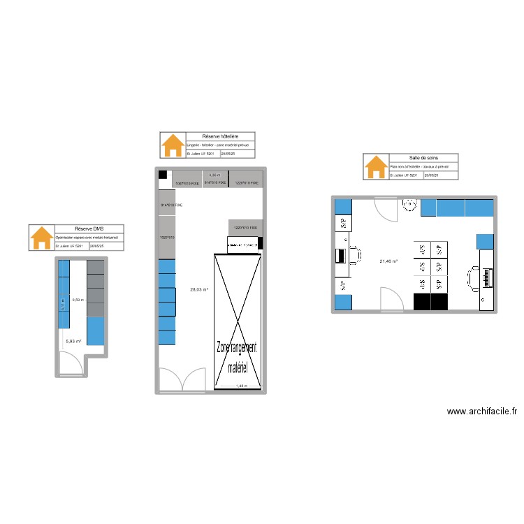 5201. Plan de 3 pièces et 55 m2