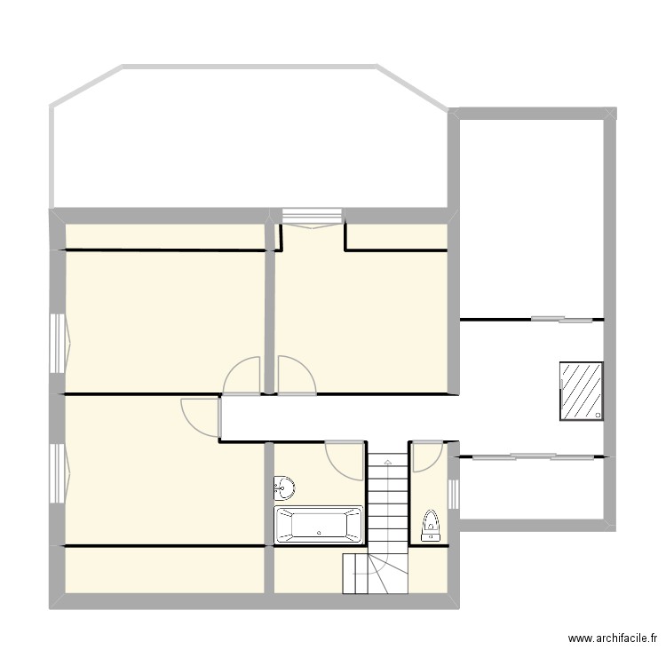 Francois II Haut. Plan de 6 pièces et 49 m2