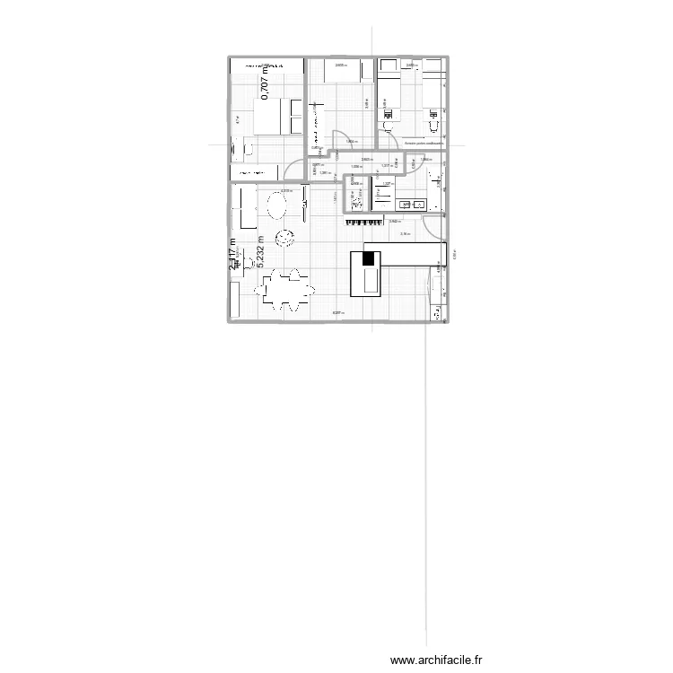 mesures plan family modification. Plan de 7  et 81 m²