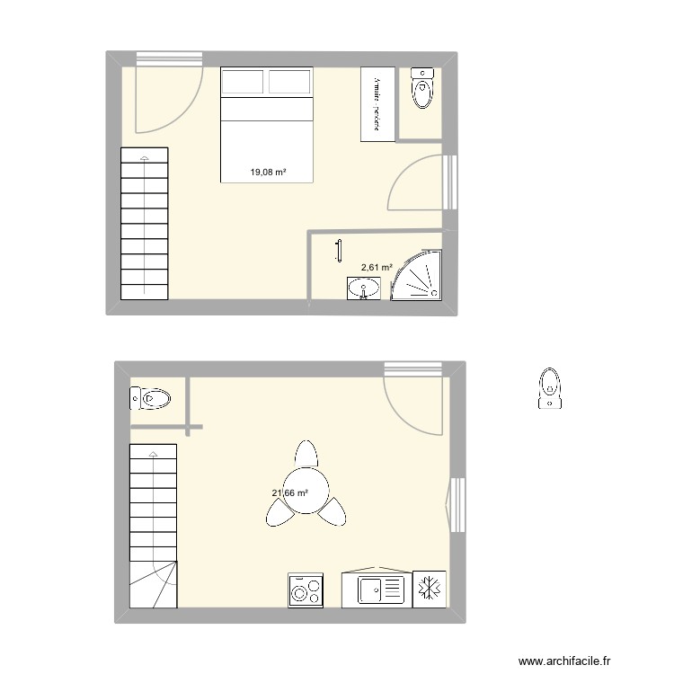 Chambre. Plan de 0 pièce et 0 m2