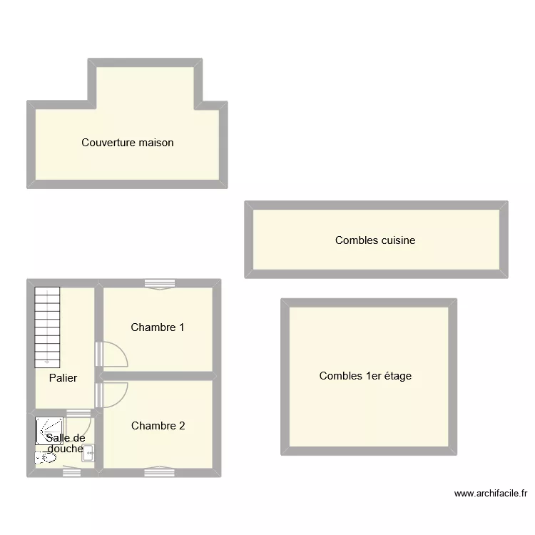 de barros etage. Plan de 7  et 88 m²