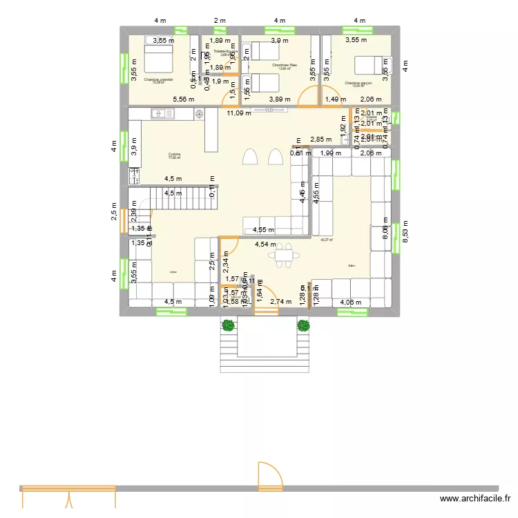 maison 2. Plan de 9 Pièces et 175 m² maison 2. Plan de 9 Pièces et 175 m²