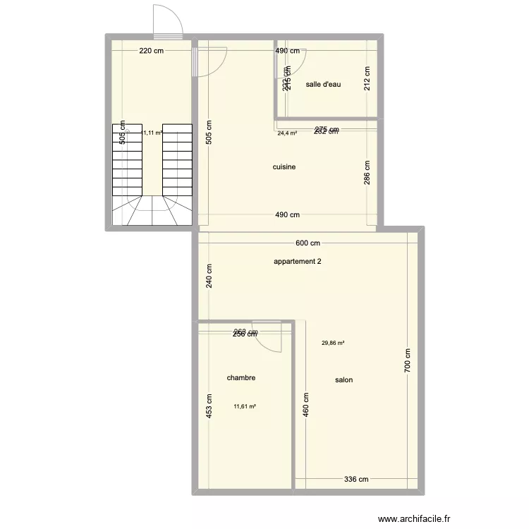 int&eacute;rieur appartement 2. Plan de 