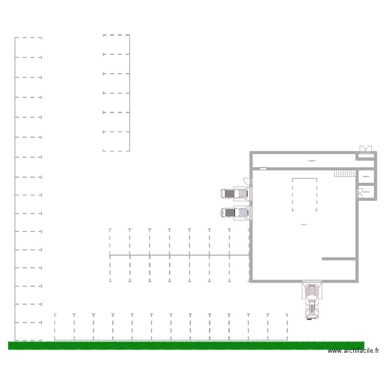 garage. Plan de 0 pièce et 0 m2