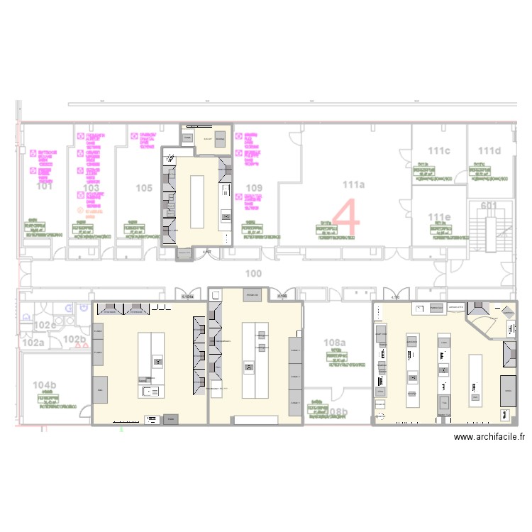 labo SCC - Renov Christophe V3. Plan de 6 pièces et 244 m2