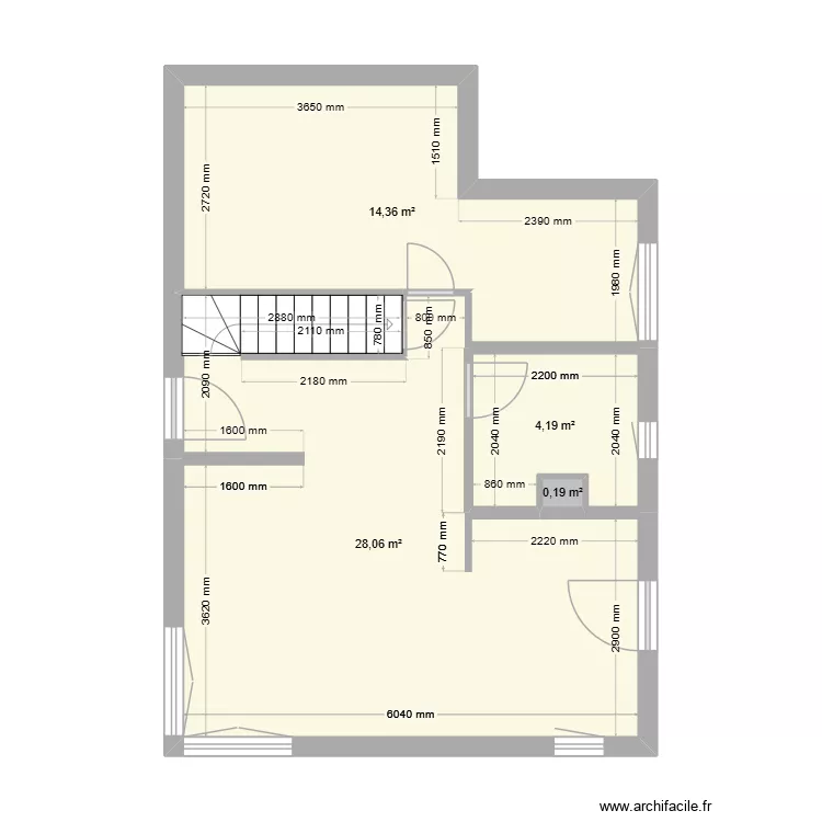 COTES. Plan de 4 Pièces et 47 m² COTES. Plan de 4 Pièces et 47 m²