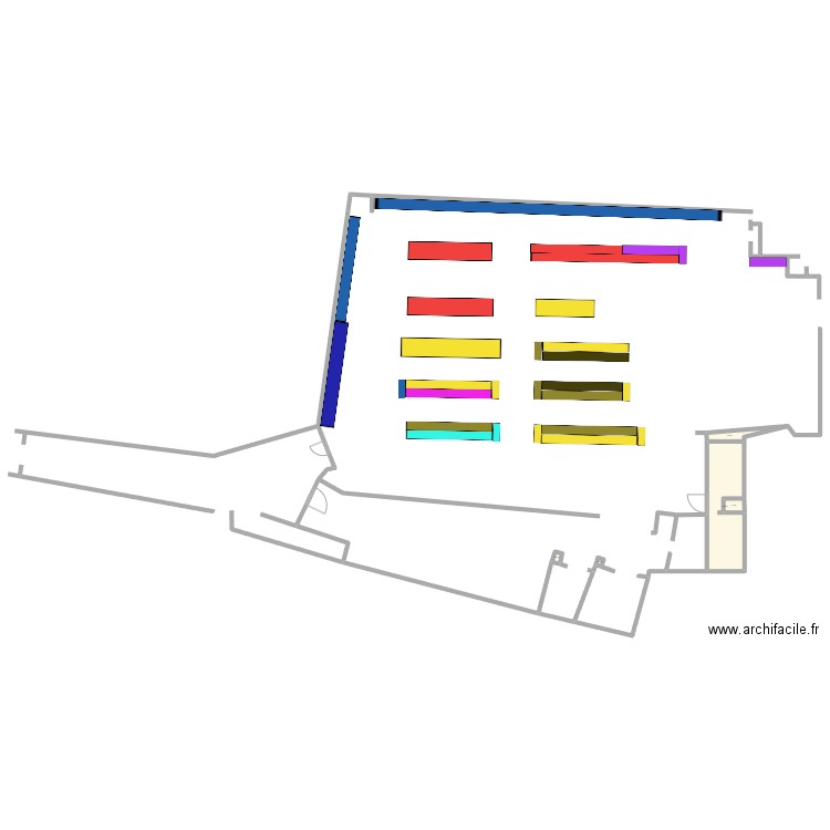 carrefour city 1. Plan de 5 pièces et 53 m2