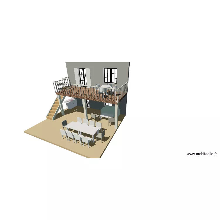 Escalier Droit. Plan de Escalier Droit. Plan de