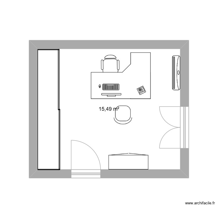 BUREAU LR CHAUD FROID. Plan de 0 pièce et 0 m2