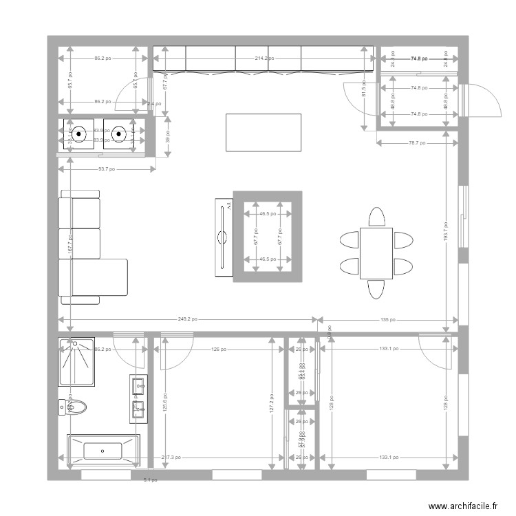 JP SS 5. Plan de 10 pièces et 99 m2