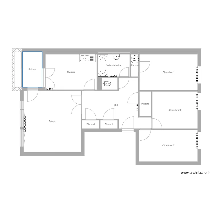 BARON. Plan de 19  et 90 m²