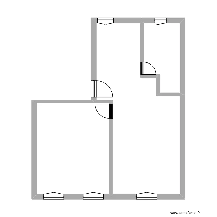 65 CORDIER APPT.4. Plan de 3  et 46 m²