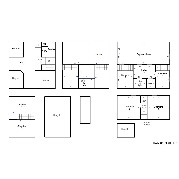 LEGUILVINEC CAISSE D EPARGNE. Plan de 22 pièces et 82 m2