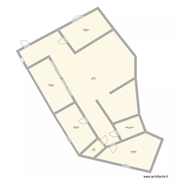 mayotte. Plan de 7  et 177 m²
