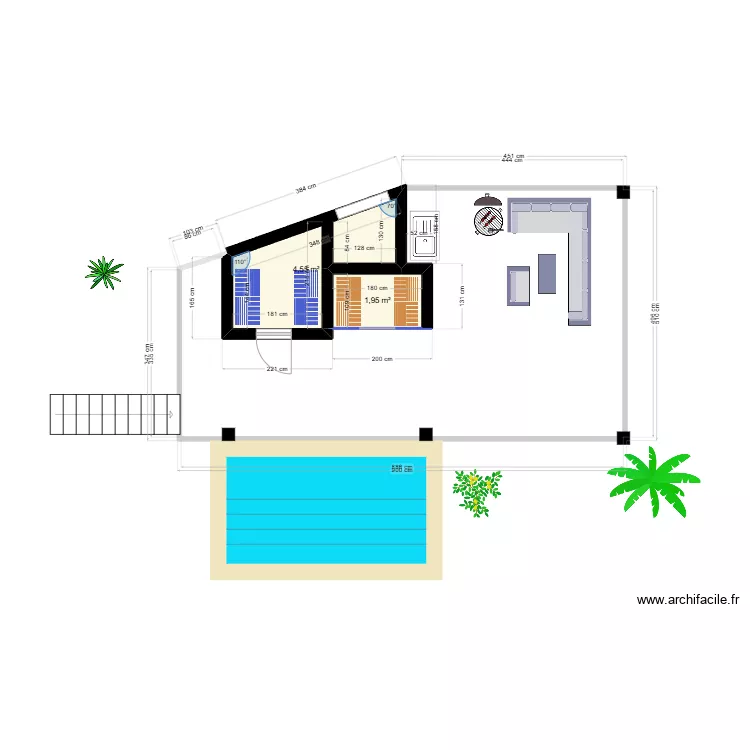 PoolHouse 1 Petit Paradis. Plan de 