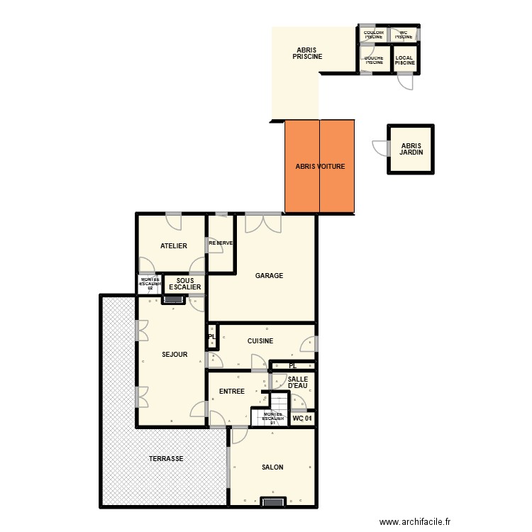 PLAN RDC PLB ARLES. Plan de 24 pièces et 113 m2