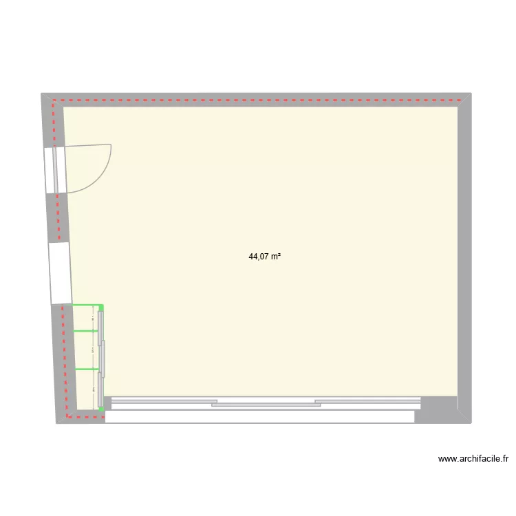 Bigaradiers -salon été. Plan de 1 Pièce et 44 m² Bigaradiers -salon été. Plan de 1 Pièce et 44 m²