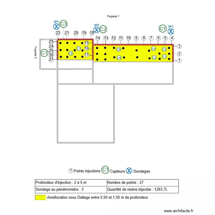 SCI APETAHI. Plan de 7  et 38 m²