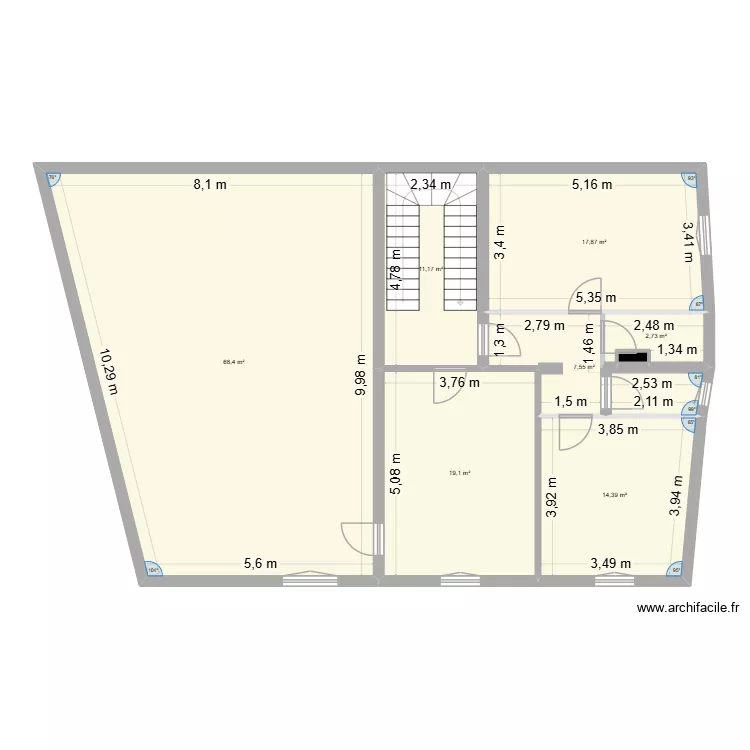 MONTFRIN R+1. Plan de 0 pièce et 0 m2