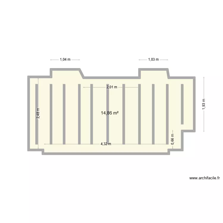 terrasse. Plan de 1 et 15 m² terrasse. Plan de 1 et 15 m²