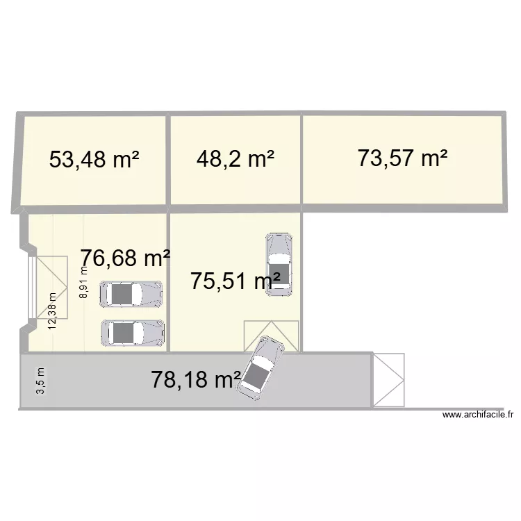 chantier maison cadastre. Plan de 